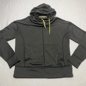 The North Face Women's M Funnel Neck Pullover Hoodie Gray Stretch Thumbholes